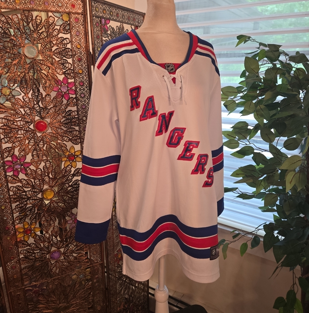 Fanatics NY Rangers NHL Breakaway Away Jersey Lace Up Unisex Womens Medium